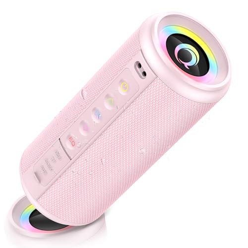 xinwld Portable Bluetooth Speaker, Bluetooth 5.4 Wireless Speaker with 20W HD Loud Stereo Sound, 20H Playtime, IP7 Waterproof, LED Lights, TWS Pairing, Built-in Mics, for Outdoor, Party, Home, Gift